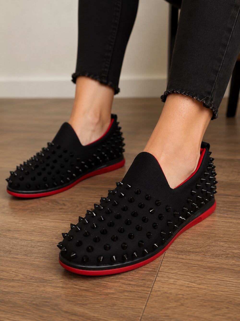 Punk Spiked Slip-On Sneakers – (NWOT) Sz 11 (Fits Like 10)